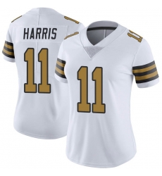 Women New Orleans Saints Deonte Harris #11 Rush Stitched NFL Colo Women New Orleans Saints Deonte Harris #11 Rush Stitched NFL Colo