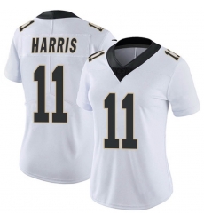 Women New Orleans Saints Deonte Harris #11 White Vapor Limited Stitched NFL Colo Women New Orleans Saints Deonte Harris #11 White Vapor Limited Stitched NFL Colo
