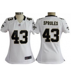 Women Nike New Orleans Saints 43 Sproles White Jerseys Women Nike New Orleans Saints 43 Sproles White Jerseys