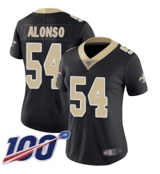 Women Saints 54 Kiko Alonso Black Vapor Untouchable 100th season Patch Jersey Women Saints 54 Kiko Alonso Black Vapor Untouchable 100th season Patch Jersey