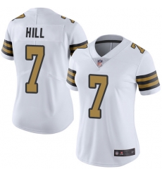 Women Saints 7 Taysom Hill White Stitched Football Limited Rush Jersey Women Saints 7 Taysom Hill White Stitched Football Limited Rush Jersey