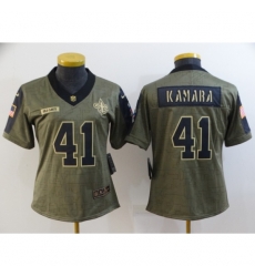 Women's New Orleans Saints #41 Alvin Kamara Nike Olive 2021 Salute To Service Limited Player Jersey Women's New Orleans Saints #41 Alvin Kamara Nike Olive 2021 Salute To Service Limited Player Jersey