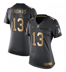 Womens Nike New Orleans Saints 13 Michael Thomas Limited BlackGold Salute to Service NFL Jersey Womens Nike New Orleans Saints 13 Michael Thomas Limited BlackGold Salute to Service NFL Jersey
