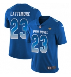Womens Nike New Orleans Saints 23 Marshon Lattimore Limited Royal Blue 2018 Pro Bowl NFL Jersey Womens Nike New Orleans Saints 23 Marshon Lattimore Limited Royal Blue 2018 Pro Bowl NFL Jersey