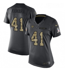 Womens Nike New Orleans Saints 41 Alvin Kamara Limited Black 2016 Salute to Service NFL Jersey Womens Nike New Orleans Saints 41 Alvin Kamara Limited Black 2016 Salute to Service NFL Jersey