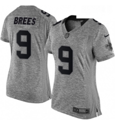 Womens Nike New Orleans Saints 9 Drew Brees Limited Gray Gridiron NFL Jersey Womens Nike New Orleans Saints 9 Drew Brees Limited Gray Gridiron NFL Jersey