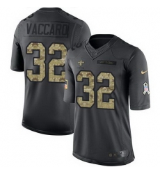 Nike Saints #32 Kenny Vaccaro Black Youth Stitched NFL Limited 2016 Salute to Service Jersey