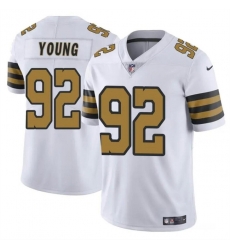 Youth New Orleans Saints 92 Chase Young White Color Rush Limited Stitched Football Jersey Youth New Orleans Saints 92 Chase Young White Color Rush Limited Stitched Football Jersey