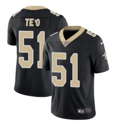 Youth Nike New Orleans Saints 51 Manti Teo Elite Black Team Color NFL Jersey Youth Nike New Orleans Saints 51 Manti Teo Elite Black Team Color NFL Jersey
