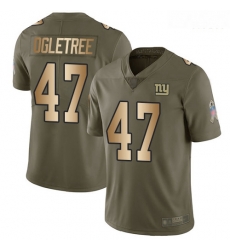 Giants 47 Alec Ogletree Olive Gold Men Stitched Football Limited 2017 Salute To Service Jersey Giants 47 Alec Ogletree Olive Gold Men Stitched Football Limited 2017 Salute To Service Jersey