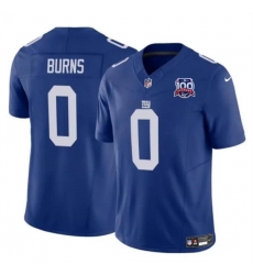 Men New York Giants 0 Brian Burns Blue 2024 F U S E 100TH Season Patch Vapor Untouchable Limited Stitched Jersey Men New York Giants 0 Brian Burns Blue 2024 F U S E 100TH Season Patch Vapor Untouchable Limited Stitched Jersey