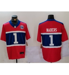 Men New York Giants 1 Malik Nabers Red 2024 F U S E With Patch Vapor Untouchable Limited Stitched Jersey Men New York Giants 1 Malik Nabers Red 2024 F U S E With Patch Vapor Untouchable Limited Stitched Jersey