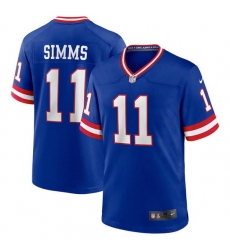 Men New York Giants 11 Phil Simms Royal Classic Retired Player Stitched Game Jersey Men New York Giants 11 Phil Simms Royal Classic Retired Player Stitched Game Jersey