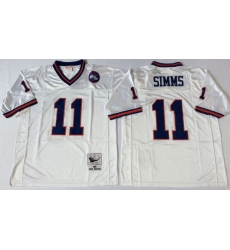 Men New York Giants 11 Phil Simms White M&N Throwback Jersey Men New York Giants 11 Phil Simms White M&N Throwback Jersey