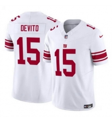 Men New York Giants 15 Tommy DeVito White 2023 F U S E Vapor Untouchable Limited Stitched Jersey Men New York Giants 15 Tommy DeVito White 2023 F U S E Vapor Untouchable Limited Stitched Jersey