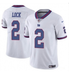 Men New York Giants 2 Drew Lock White Limited Stitched Jersey Men New York Giants 2 Drew Lock White Limited Stitched Jersey