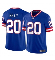 Men New York Giants 20 Eric Gray Royal Throwback Vapor Untouchable Limited Stitched Jersey Men New York Giants 20 Eric Gray Royal Throwback Vapor Untouchable Limited Stitched Jersey