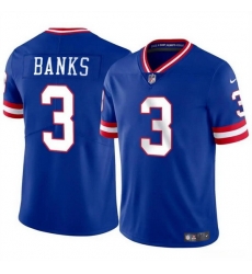 Men New York Giants 3 Deonte Banks Royal Throwback Vapor Untouchable Limited Stitched Jersey Men New York Giants 3 Deonte Banks Royal Throwback Vapor Untouchable Limited Stitched Jersey