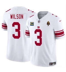 Men New York Giants 3 Russell Wilson White 2025 F U S E With 4 star C Patch And Walter Payton Patch Vapor Untouchable Limited Stitched Jersey Men New York Giants 3 Russell Wilson White 2025 F U S E With 4 star C Patch And Walter Payton Patch Vapor Untouchable Limited Stitched Jersey