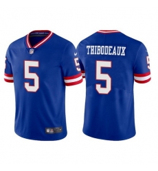 Men New York Giants 5 Kayvon Thibodeaux Royal Classic Retired Player Stitched Game Jersey Men New York Giants 5 Kayvon Thibodeaux Royal Classic Retired Player Stitched Game Jersey