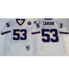 Men New York Giants 53 Harry Carson White M&N Throwback Jersey Men New York Giants 53 Harry Carson White M&N Throwback Jersey