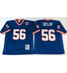 Men New York Giants 56 Lawrence Taylor Blue M&N Throwback Jersey Men New York Giants 56 Lawrence Taylor Blue M&N Throwback Jersey