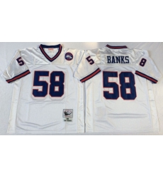 Men New York Giants 58 Carl Banks White M&N Throwback Jersey Men New York Giants 58 Carl Banks White M&N Throwback Jersey