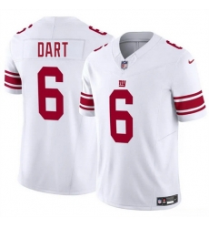 Men New York Giants 6 Jaxson Dart White 2025 Draft F U S E  Vapor Untouchable Limited Stitched Jersey