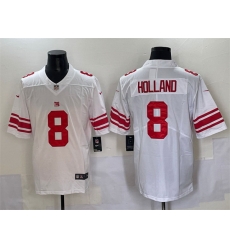 Men New York Giants 8 Jevon Holland White 2025 Vapor Untouchable Limited Stitched Jersey Men New York Giants 8 Jevon Holland White 2025 Vapor Untouchable Limited Stitched Jersey