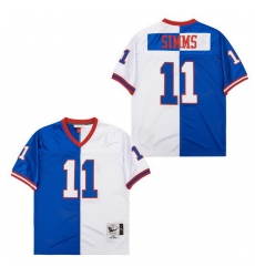 Men New York Giants Phil Simms #11 White Blue Split Stitched Football Jersey Men New York Giants Phil Simms #11 White Blue Split Stitched Football Jersey