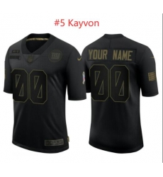 Men's New York Giants #5 Kayvon Thibodeaux Black Salute To Service Jersey Men's New York Giants #5 Kayvon Thibodeaux Black Salute To Service Jersey