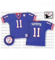 Mitchell and Ness New York Giants 11 Phil Simms Blue Authentic Throwback NFL Jersey Mitchell and Ness New York Giants 11 Phil Simms Blue Authentic Throwback NFL Jersey