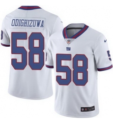 Nike Giants #58 Owa Odighizuwa White Mens Stitched NFL Limited Rush Jersey Nike Giants #58 Owa Odighizuwa White Mens Stitched NFL Limited Rush Jersey