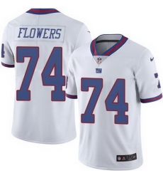 Nike Giants #74 Ereck Flowers White Mens Stitched NFL Limited Rush Jersey Nike Giants #74 Ereck Flowers White Mens Stitched NFL Limited Rush Jersey