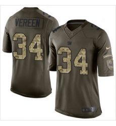 Nike New York Giants #34 Shane Vereen Green Men 27s Stitched NFL Limited Salute to Service Jersey
