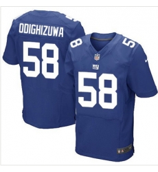 Nike New York Giants #58 Owa Odighizuwa Royal Blue Team Color Mens Stitched NFL Elite Jersey Nike New York Giants #58 Owa Odighizuwa Royal Blue Team Color Mens Stitched NFL Elite Jersey
