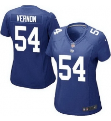 Nike Giants #54 Olivier Vernon Royal Blue Team Color Womens Stitched NFL Elite Jersey Nike Giants #54 Olivier Vernon Royal Blue Team Color Womens Stitched NFL Elite Jersey