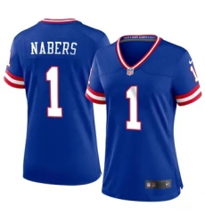Women New York Giants 1 Malik Nabers Royal 2024 F U S E Throwback Limited Stitched Jersey Women New York Giants 1 Malik Nabers Royal 2024 F U S E Throwback Limited Stitched Jersey