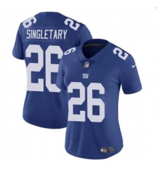Women New York Giants 26 Devin Singletary Blue Vapor Stitched Jersey Women New York Giants 26 Devin Singletary Blue Vapor Stitched Jersey