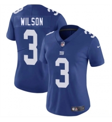 Women New York Giants 3 Russell Wilson Blue 2025 Vapor Stitched Jersey Women New York Giants 3 Russell Wilson Blue 2025 Vapor Stitched Jersey