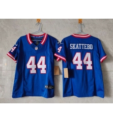 Women New York Giants 44 Cam Skattebo Blue F U S E Throwback Stitched Jersey Women New York Giants 44 Cam Skattebo Blue F U S E Throwback Stitched Jersey