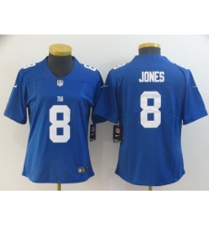 Women Nike Giants 8 Daniel Jones Royal Vapor Untouchable Limited Jersey Women Nike Giants 8 Daniel Jones Royal Vapor Untouchable Limited Jersey