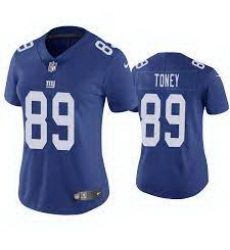 Women Nike New York Giants 89 Kadarius Toney Blue Vapor Untouchable Limited Jersey Women Nike New York Giants 89 Kadarius Toney Blue Vapor Untouchable Limited Jersey