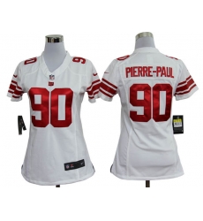Women Nike New York Giants 90 Jason Pierre-Paul White Jerseys Women Nike New York Giants 90 Jason Pierre-Paul White Jerseys