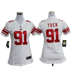 Women Nike New York Giants 91 Justin Tuck White Jerseys Women Nike New York Giants 91 Justin Tuck White Jerseys