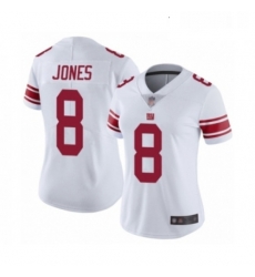 Womens New York Giants 8 Daniel Jones White Vapor Untouchable Limited Player Football Jersey Womens New York Giants 8 Daniel Jones White Vapor Untouchable Limited Player Football Jersey