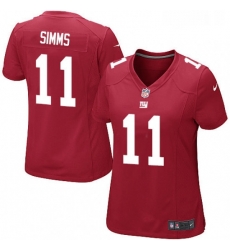 Womens Nike New York Giants 11 Phil Simms Game Red Alternate NFL Jersey Womens Nike New York Giants 11 Phil Simms Game Red Alternate NFL Jersey
