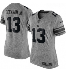 Womens Nike New York Giants 13 Odell Beckham Jr Limited Gray Gridiron NFL Jersey Womens Nike New York Giants 13 Odell Beckham Jr Limited Gray Gridiron NFL Jersey
