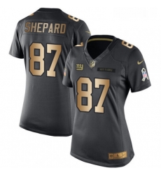Womens Nike New York Giants 87 Sterling Shepard Limited BlackGold Salute to Service NFL Jersey Womens Nike New York Giants 87 Sterling Shepard Limited BlackGold Salute to Service NFL Jersey