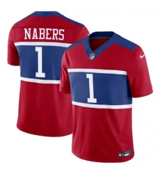Youth Men New York Giants 1 Malik Nabers Red Vapor Untouchable Limited Stitched Jersey Youth Men New York Giants 1 Malik Nabers Red Vapor Untouchable Limited Stitched Jersey